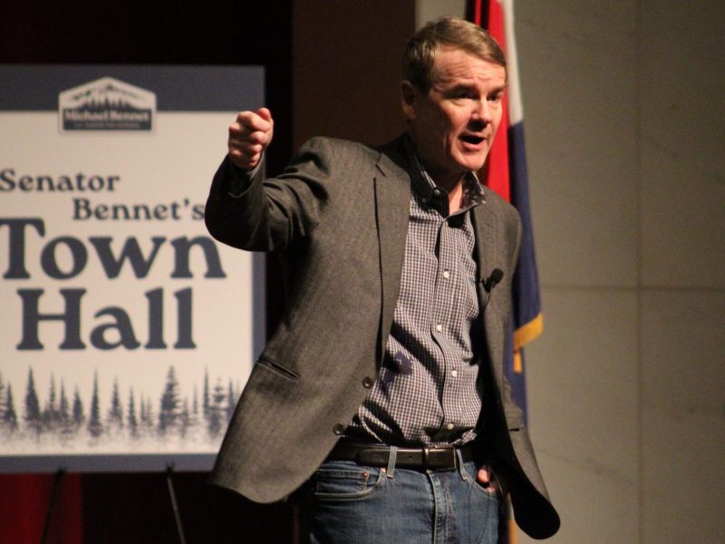 U.S. Senator Michael Bennet, D-Colorado, hosts a town hall meeting March 19 on the Colorado School of Mines campus in Golden.